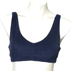 Offline by Aerie Terry Cloth Bralette Size Medium Navy